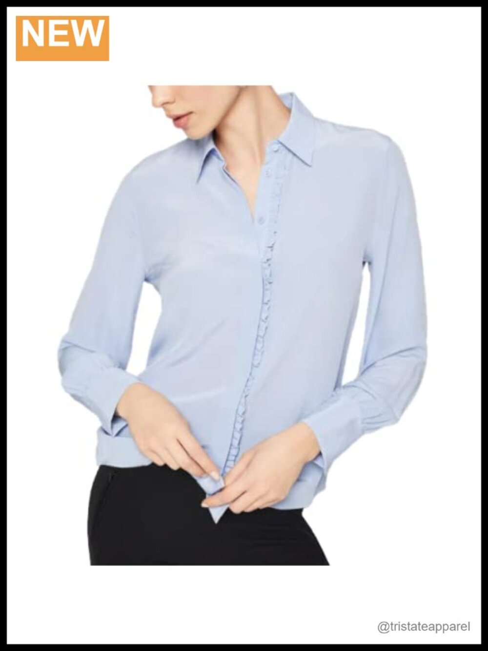 Club Monaco Womens Ruffle ShirtBlouse